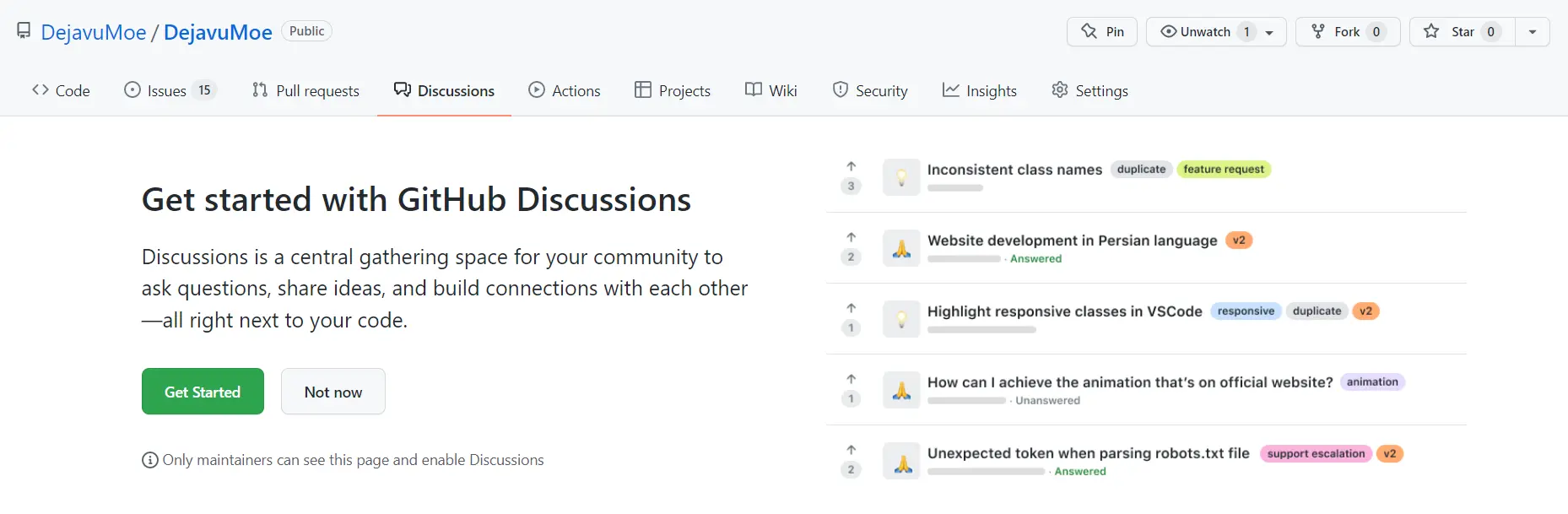 Enable Discussions